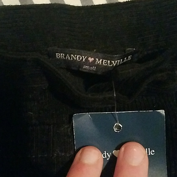 Brandy Melville Black Corduroy Skirt - Picture 2 of 4